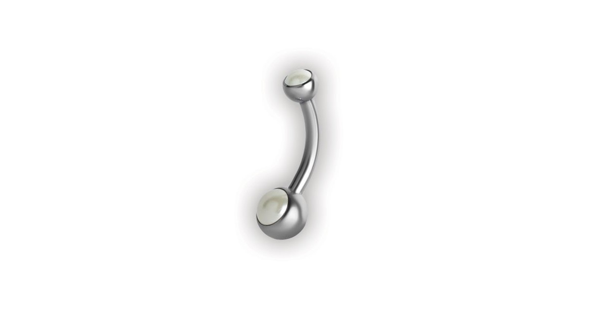 6mm Double Pearl Navel Bananabells 6mm Double Pearl Navel Bananabells