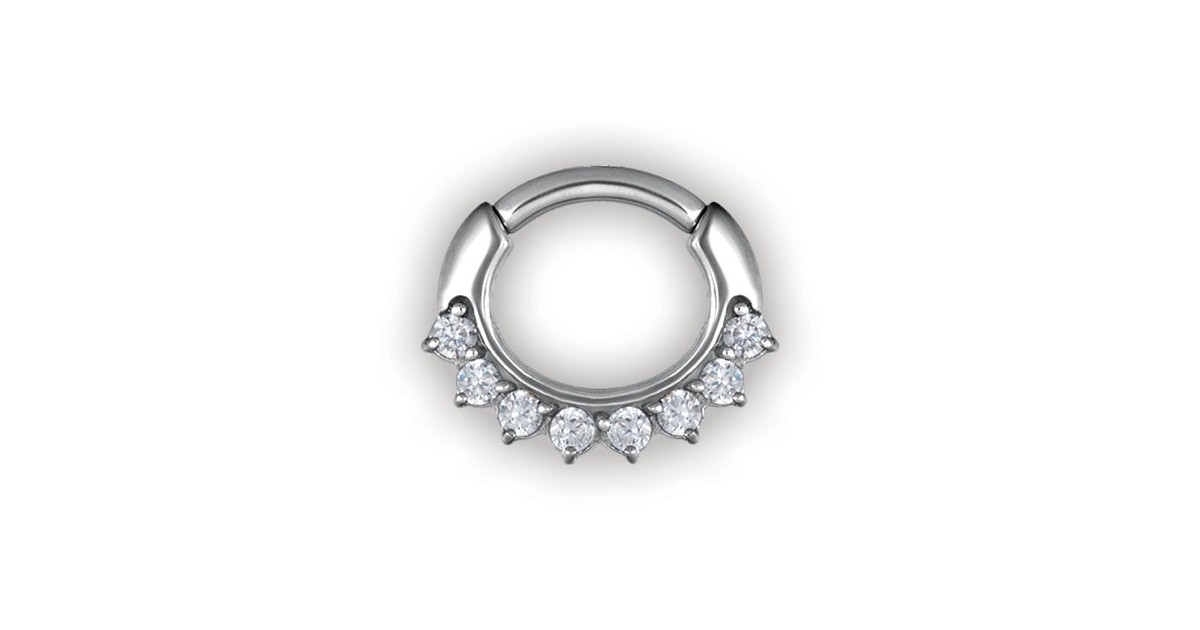 Steel Jewelled Curved Bar Septum Clickers