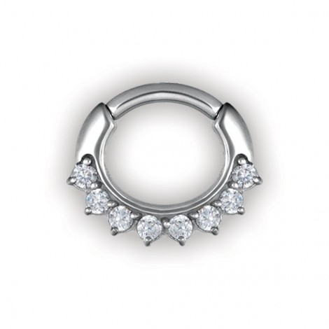 Steel Jewelled Curved Bar Septum Clickers