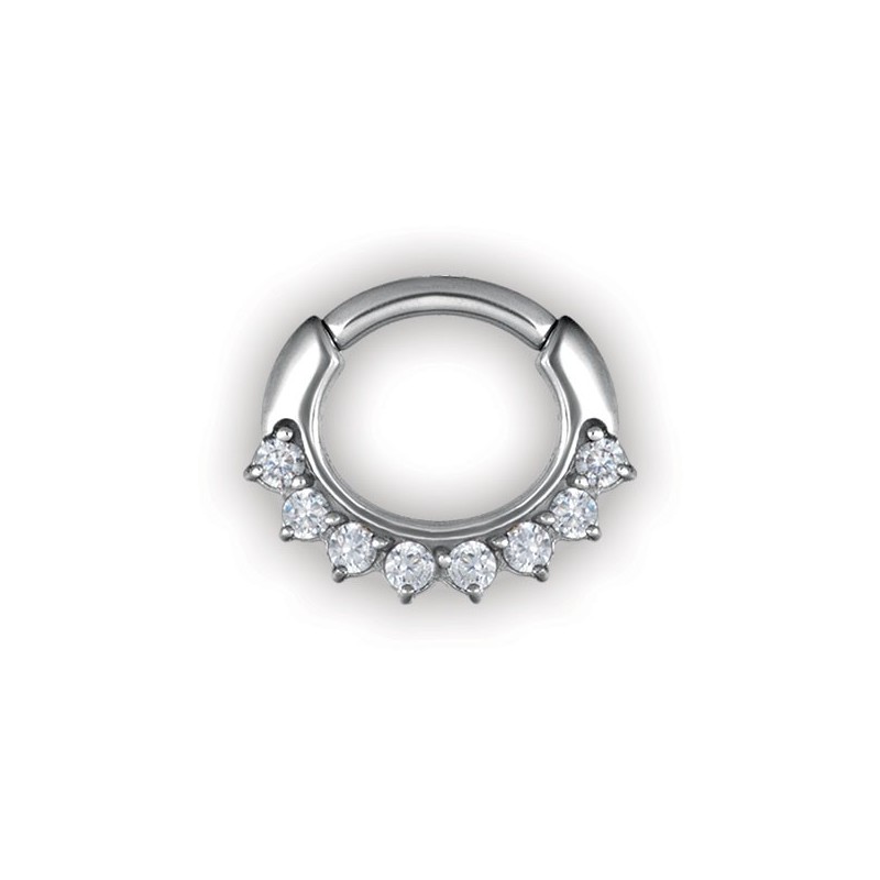 Steel Jewelled Curved Bar Septum Clickers