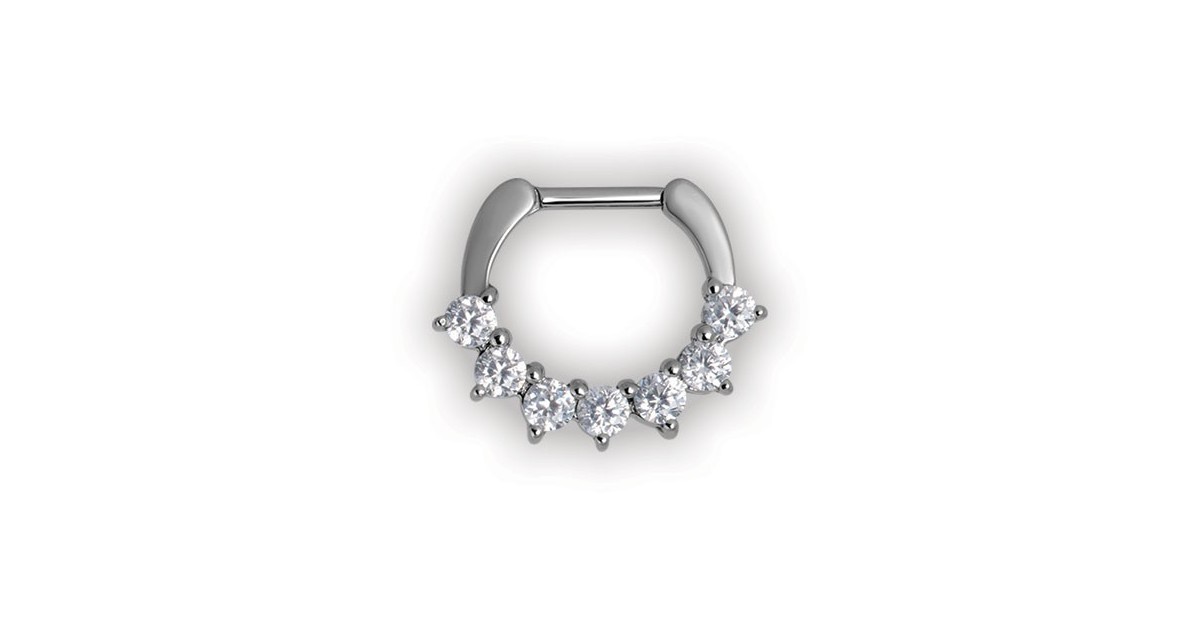 Steel Jewelled Septum Clickers Swarovski Steel Jewelled Septum Clickers Swarovski