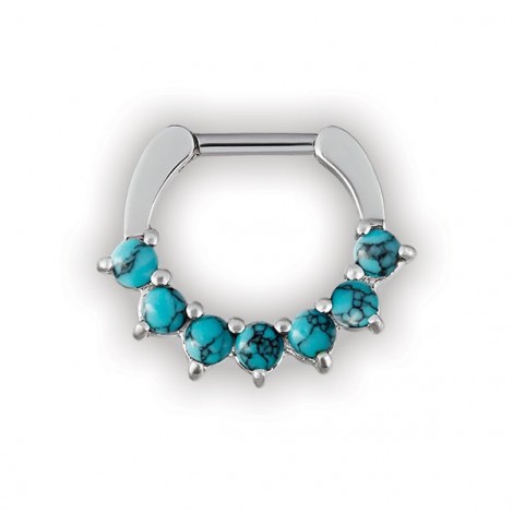 Turquoise Stone Septum Clickers