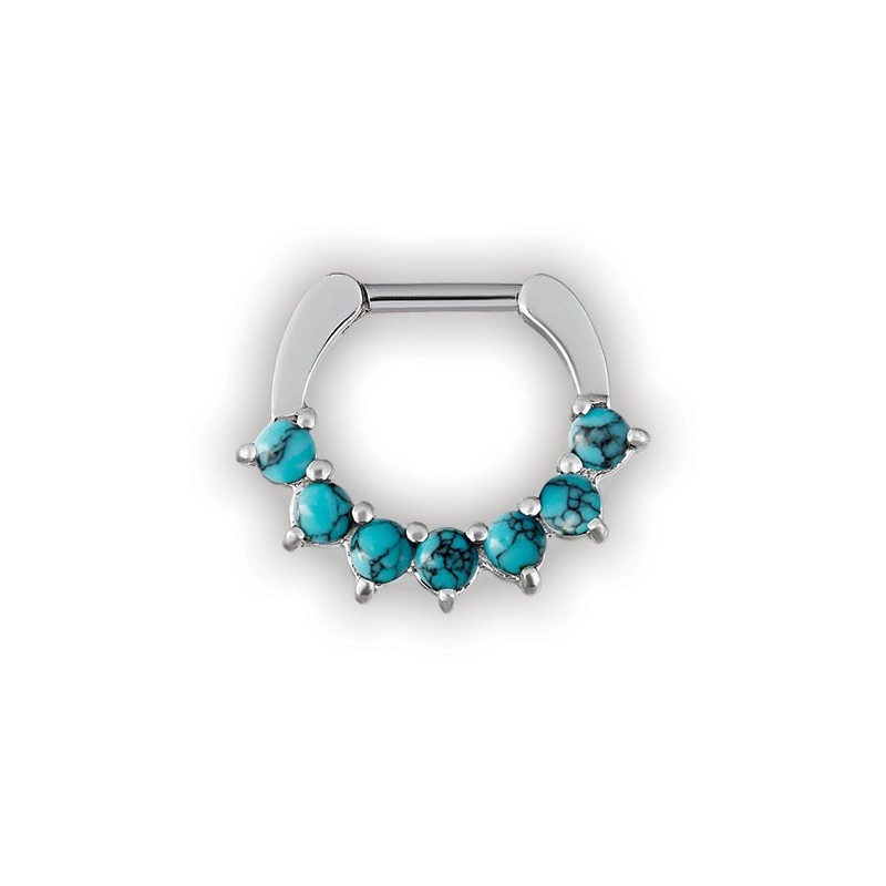 Turquoise Stone Septum Clickers