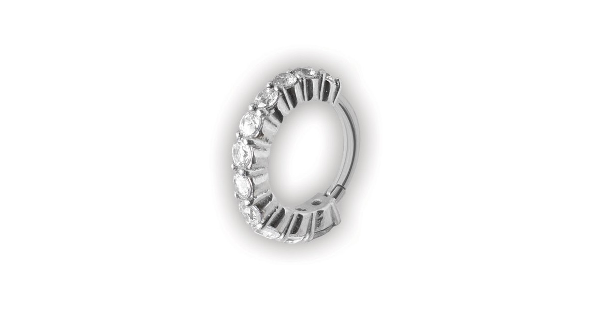 Hinged Ring W/ Crystal
