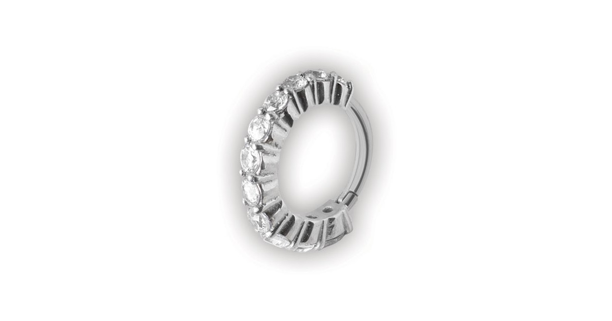 Hinged Ring W/ Crystal Hinged Ring W/ Crystal