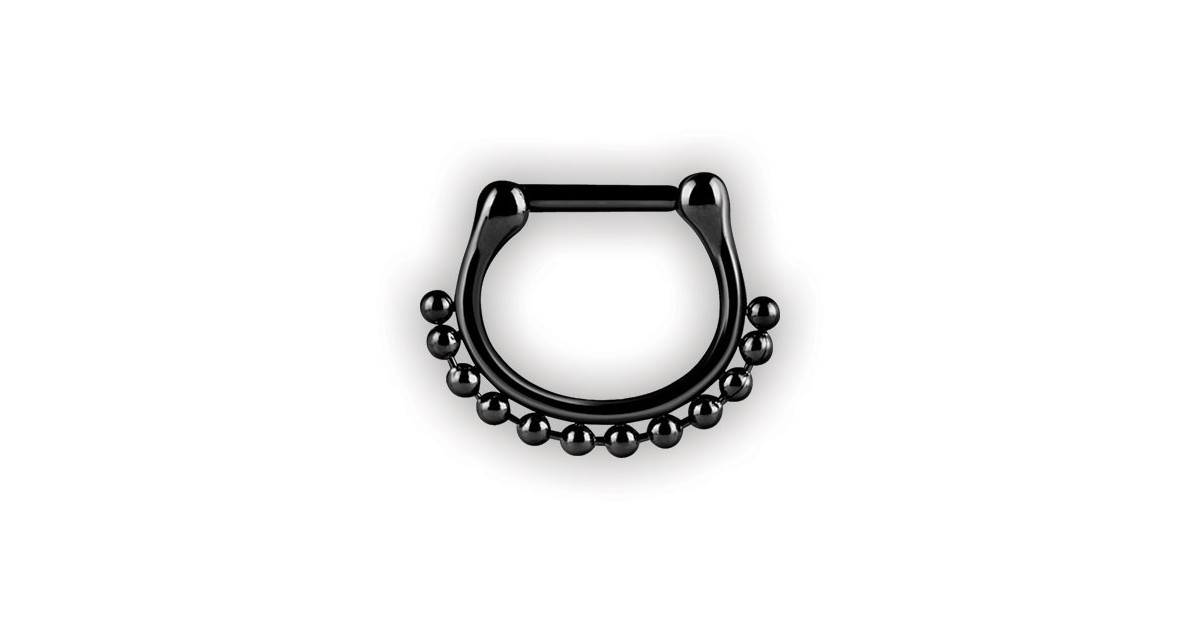 Bk 316 Septum Clickers Side Ball Chain