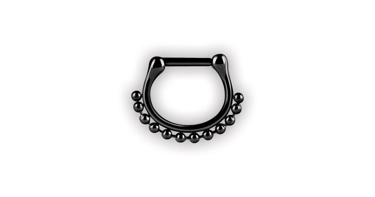 Bk 316 Septum Clickers Side Ball Chain Bk 316 Septum Clickers Side Ball Chain