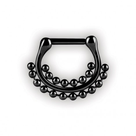 Bk 316 Septum Clickers Double Side Ball Chain