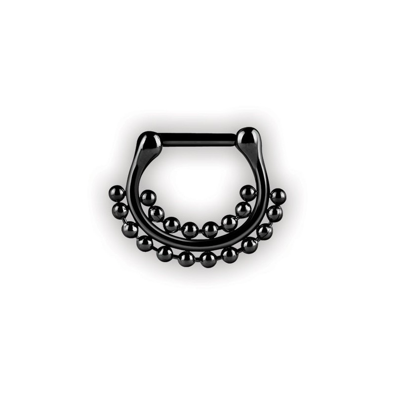 Bk 316 Septum Clickers Double Side Ball Chain