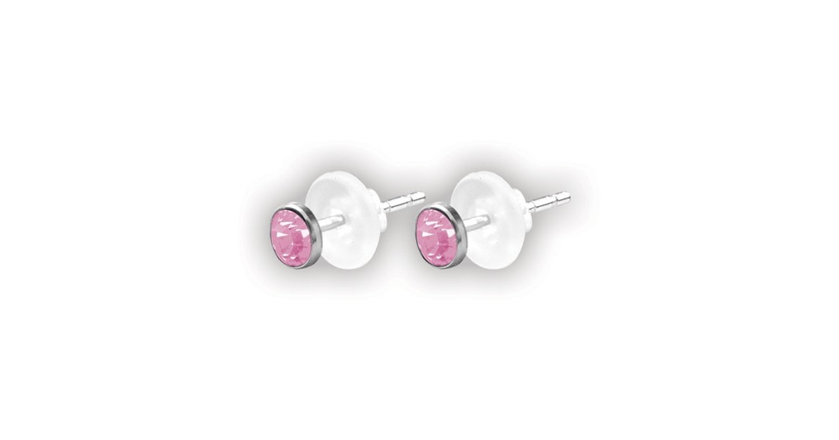 Flat Jewelled Disc Ear Studs