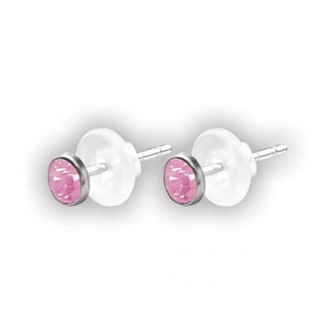 Flat Jewelled Disc Ear Studs