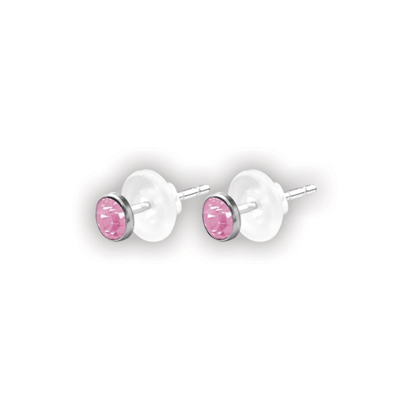 Flat Jewelled Disc Ear Studs