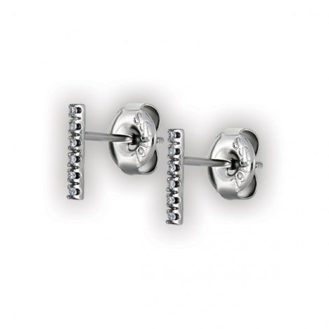 Long Bar Studs W/ Micropave Setting Wh