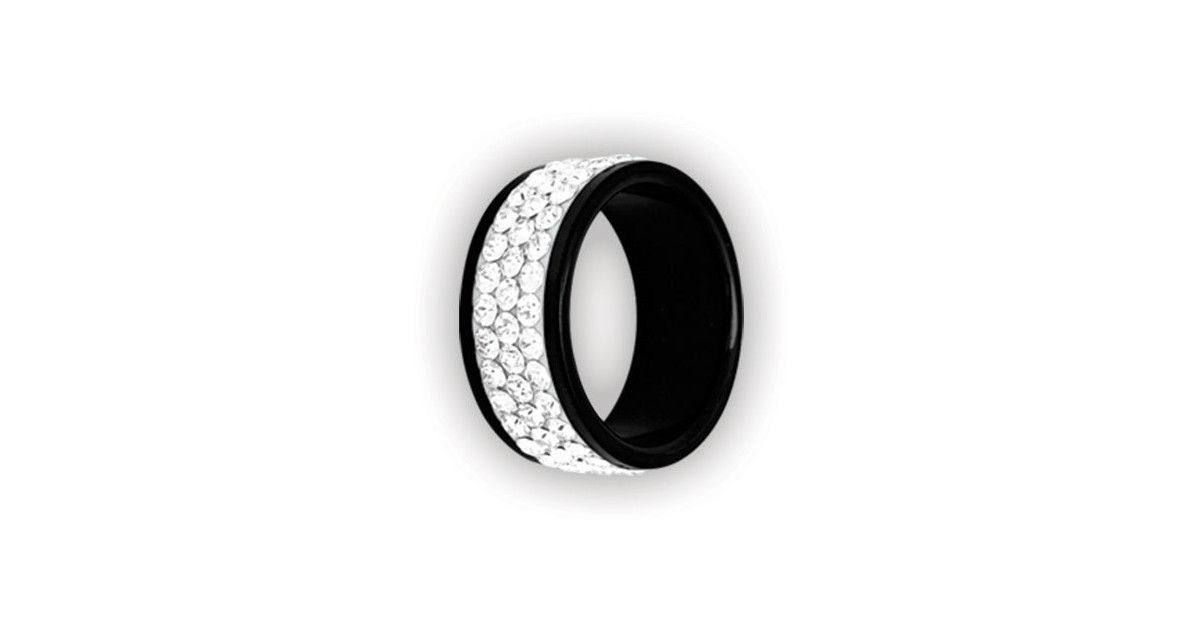Bk 316 Triple Jewelled Crystal Ring