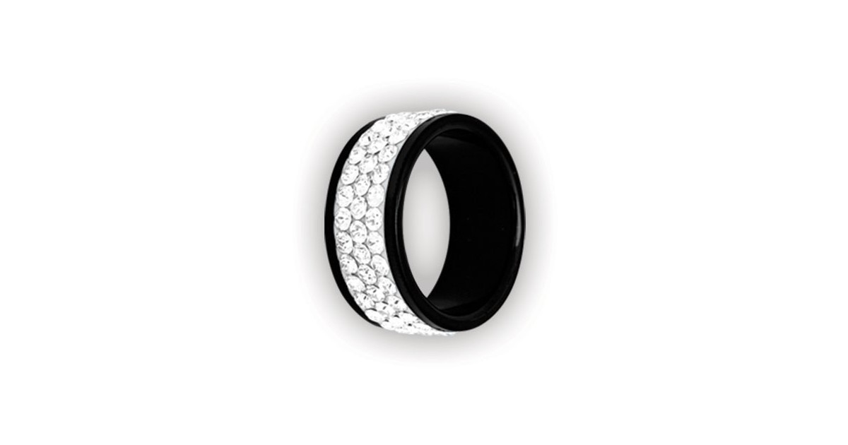 Bk 316 Triple Jewelled Crystal Ring Bk 316 Triple Jewelled Crystal Ring
