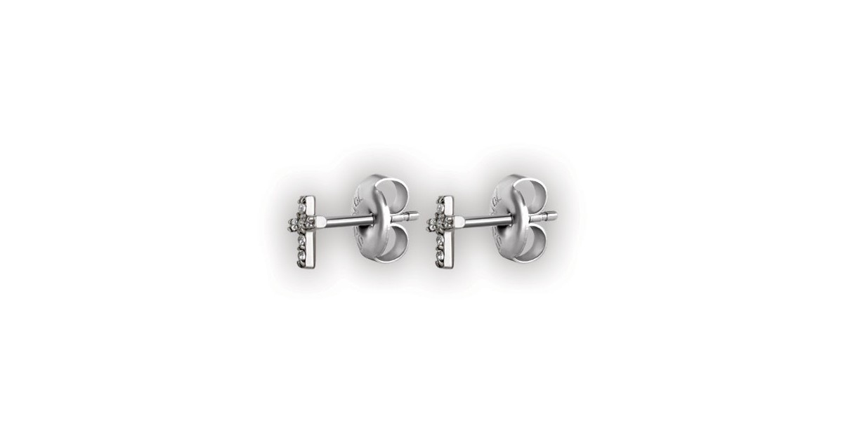 Cross Stud W/ Micropave Setting Wh Cross Stud W/ Micropave Setting Wh
