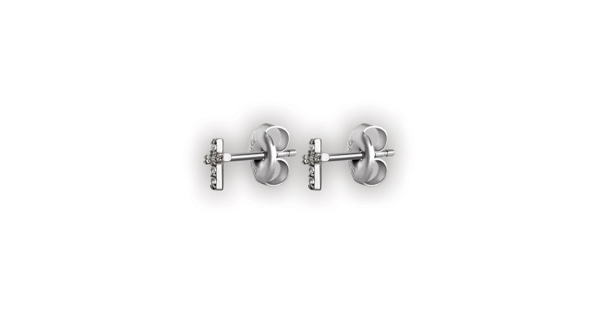 Cross Stud W/ Micropave Setting Wh