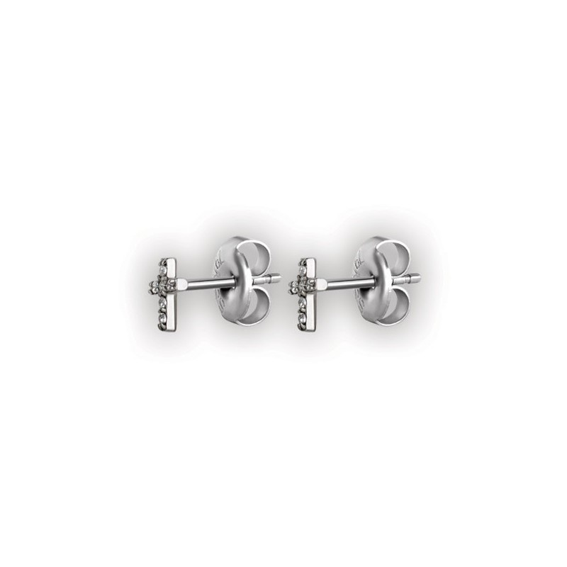 Cross Stud W/ Micropave Setting Wh