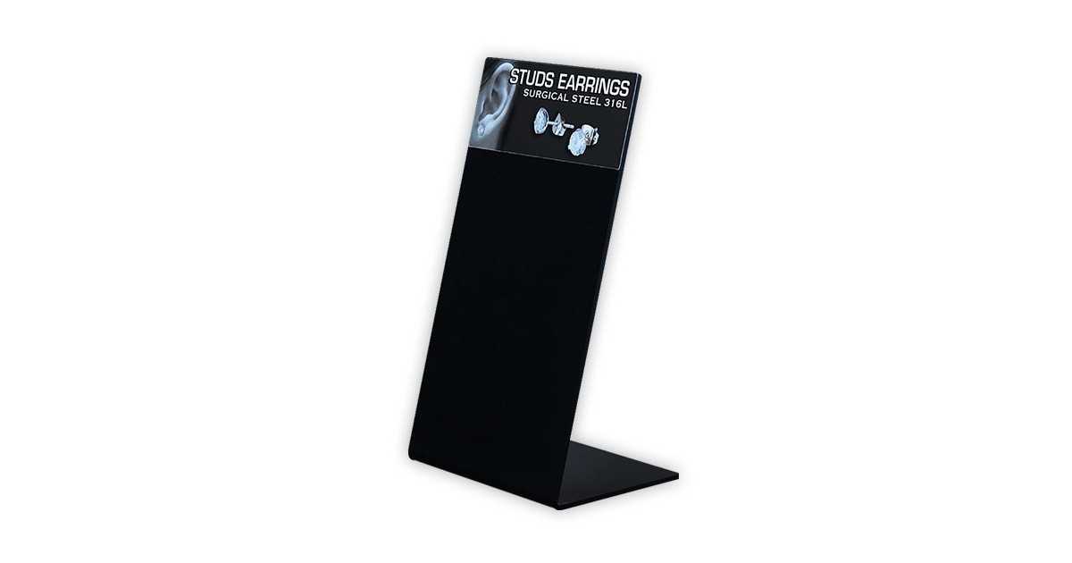 Acrylic Stand For Ear Studs (36 Pair) 10x18cm Acrylic Stand For Ear Studs (36 Pair) 10x18cm